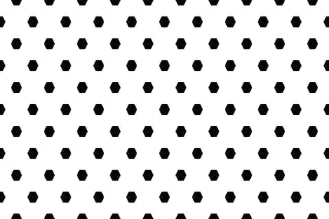 Black Polka dot(hexagons) seamless pattern on a white background. seamless .. Stock Illustration