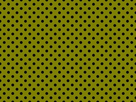 Black polka dots over olive background Stock Illustration