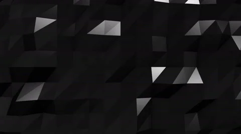 Black polygonal 3d background Stock Footage 65418401