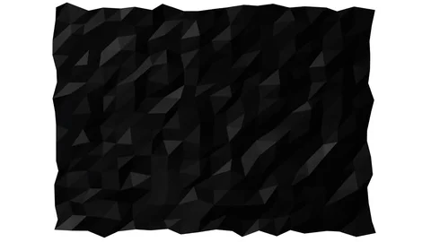 Black Polygonal Background Flag Loop Stock Footage 81156334