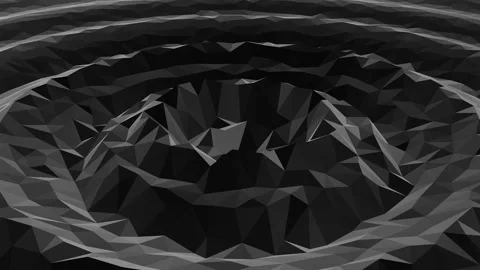 Black Polygons starting the move from the center Stock Footage 252016060