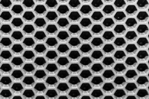 Black polymer hexagonal membrane structure Fotos de archivo