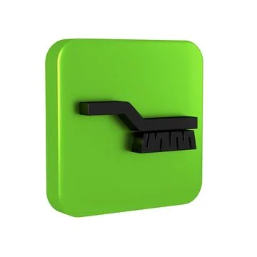 Black Pool table brush icon isolated on transparent background. Biliard tab.. Illustrazione stock