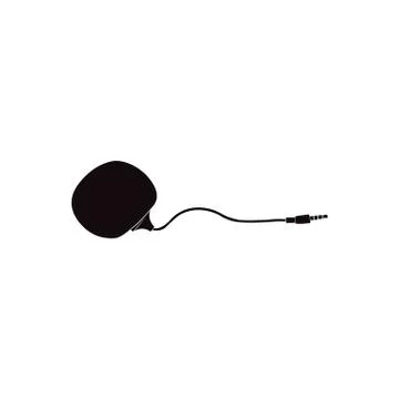 Black portable speaker Stock Illustration