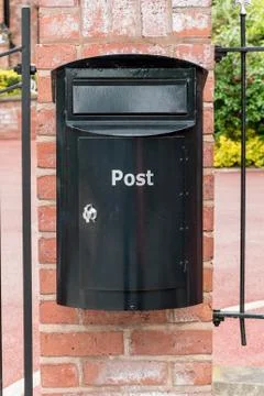 Black post box Stock Photos
