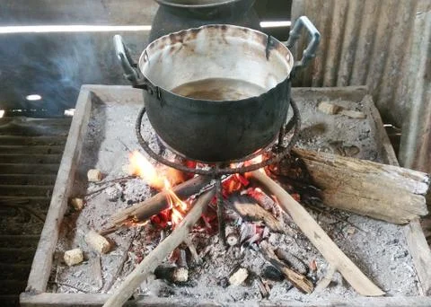 Black pot Foto stock