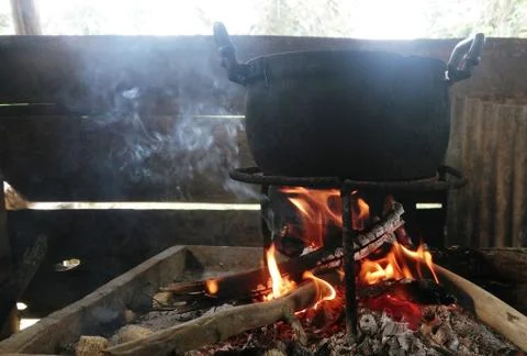 Black pot Foto stock