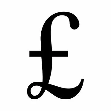 Black pound symbol Stock Illustration