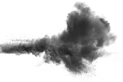 Black powder explosion. Stock Photos