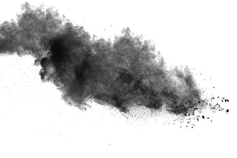 Black powder explosion. Stock Photos