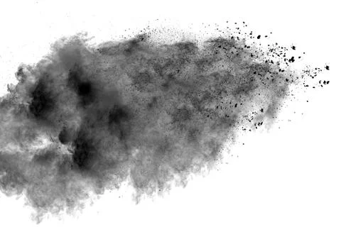 Black powder explosion. Stock Photos