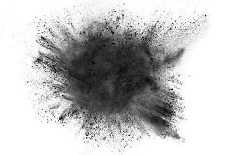 Black powder explosion. Stock Photos