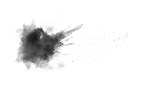 Black powder explosion. Stock Photos