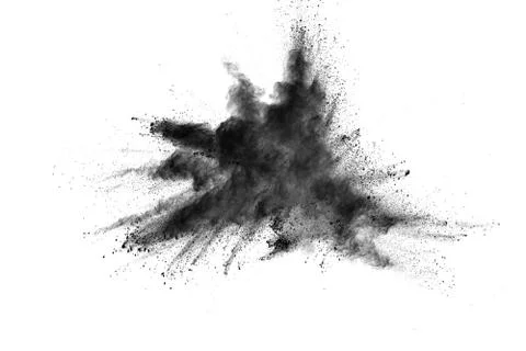 Black powder explosion. Stock Photos