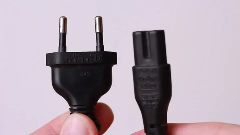 Black power cable both sides 스톡 동영상 88245138
