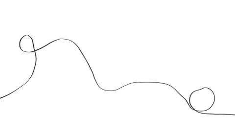 Black power cable socket isolated on white background -  Image Stock Photos