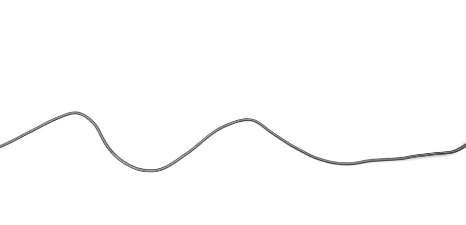 Black power cable socket isolated on white background -  Image Stock Photos