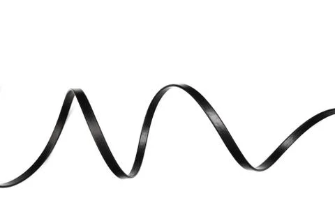 Black power cable socket isolated on white background -  Image Stock Photos