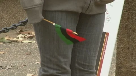 Black Power flag Video stock 12469267