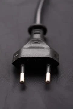 Black power plug Stock Photos