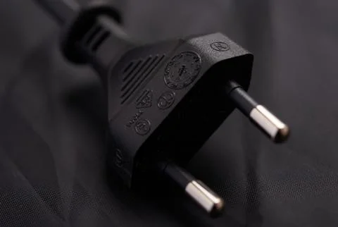 Black power plug Stock Photos