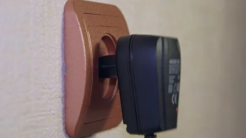 Black power supply insert and pull out Stock Footage 102913527