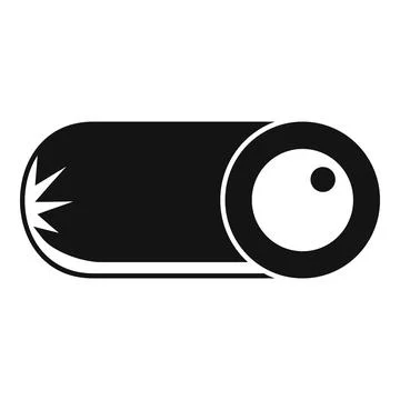 Black power switch button icon showing on off position Illustrazione stock