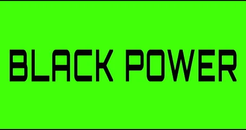 Black Power text green screen, masked glitched effect. Stock Footage 132617040