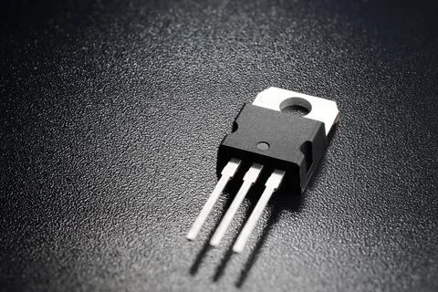 Black power transistor Stock Photos