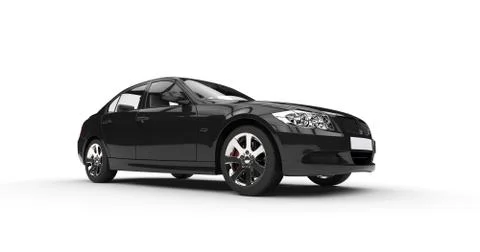 Black Powerful Car Stock Illustration