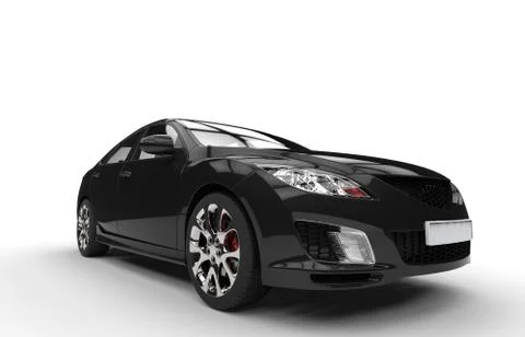Black Powerful Car Stock Illustration