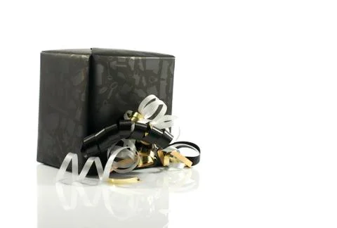 Black present box Stock Photos