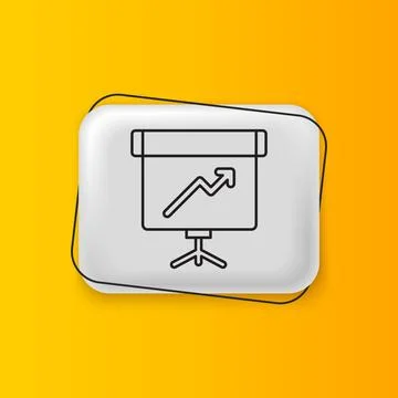 Black Presentation board with graph, schedule, chart, diagram, infographic,.. Stock Illustration