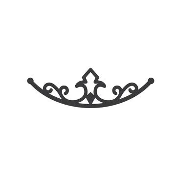 Black princess crown element vector concept design template 스톡 일러스트