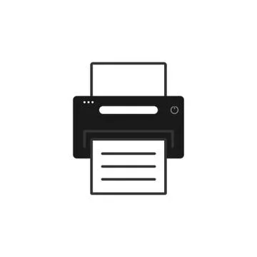 Black printer icon Stock Illustration