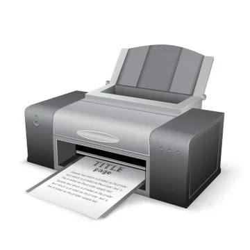 Black printer Illustrazione stock