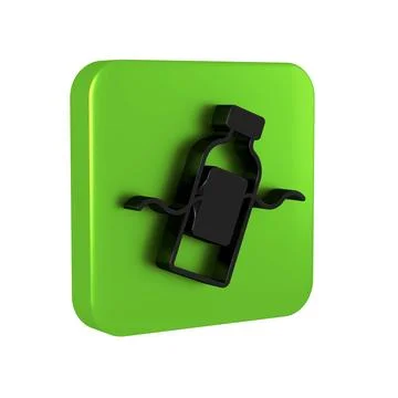 Black The problem of pollution of the ocean icon isolated on transparent ba.. Stock Illustration