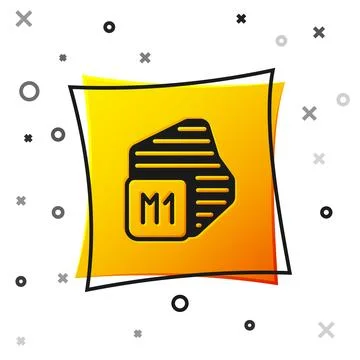 Black Processor icon isolated on white background. CPU, central processing .. イラスト素材