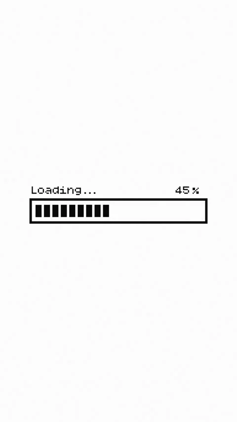 Black progress bar loading battery, data, software or downloading information Stock Footage 333975883