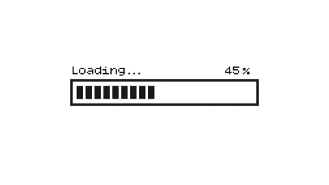 Black progress bar loading battery, data, software or downloading information Stock Footage 333975921