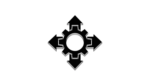 Black Project team base icon isolated on white background. Business analysis and Stock Footage 233894679