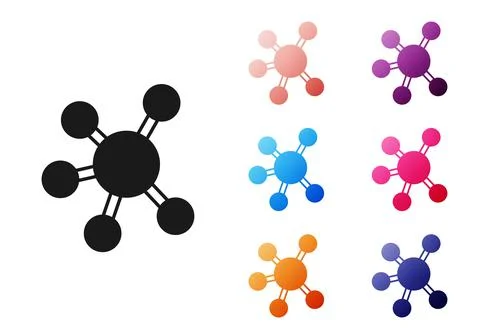 Black Project team base icon isolated on white background. Business analysis and Stock Illustration