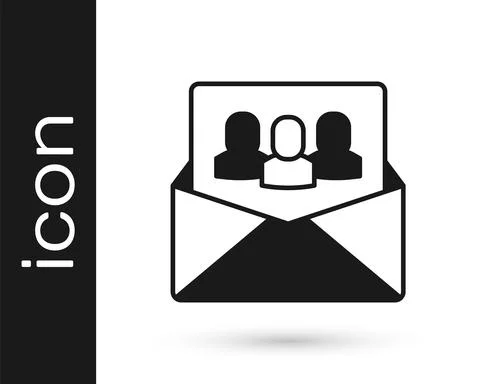 Black Project team base icon isolated on white background. Business analysis and Illustrazione stock
