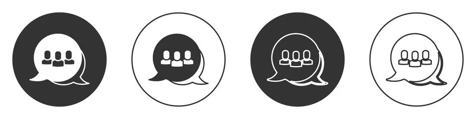Black Project team base icon isolated on white background. Business analysis and Stock Illustration