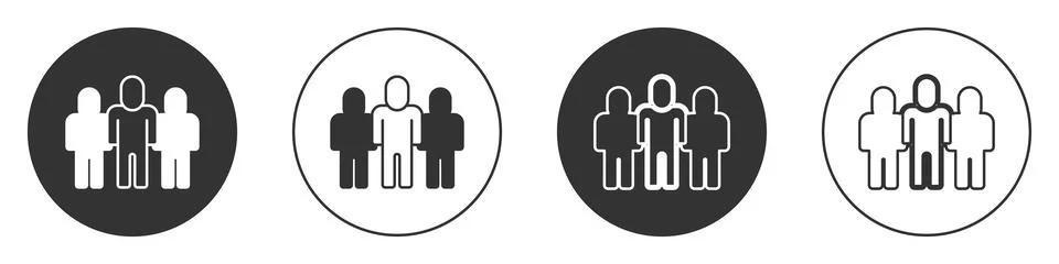 Black Project team base icon isolated on white background. Business analysis  Stock Illustration