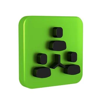 Black Project team base icon isolated on transparent background. Business a.. 스톡 일러스트