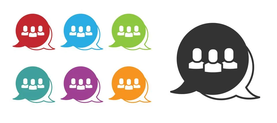 Black Project team base icon isolated on white background. Business analysi.. 스톡 일러스트