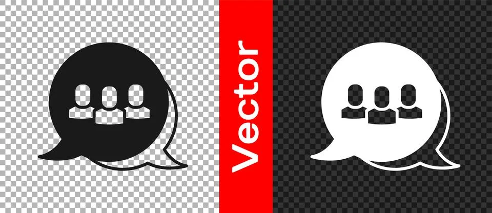 Black Project team base icon isolated on transparent background. Business a.. Stock Illustration