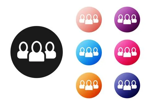 Black Project team base icon isolated on white background. Business analysi.. Stock Illustration