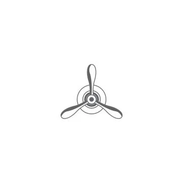 Black propeller Illustrazione stock